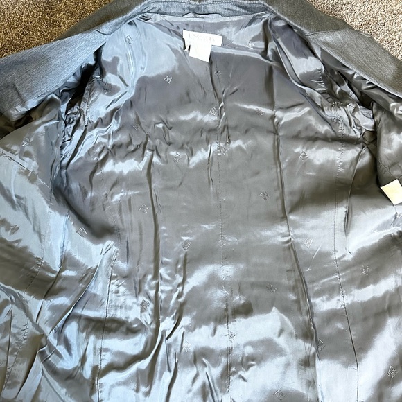 Escada Margaretha Ley Wool Blazer Gray With Shoulder Pads Size 44 ￼ - Picture 8 of 10